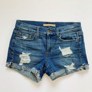 Joe's Blue Medium Wash Distressed Denim Jean Cutoff Shorts 25 Women